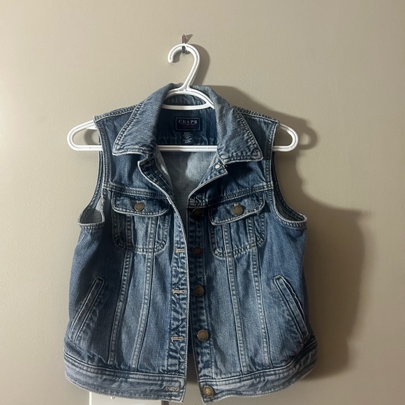 Chaps Jackets & Blazers - Chaps Blue Denim Vest